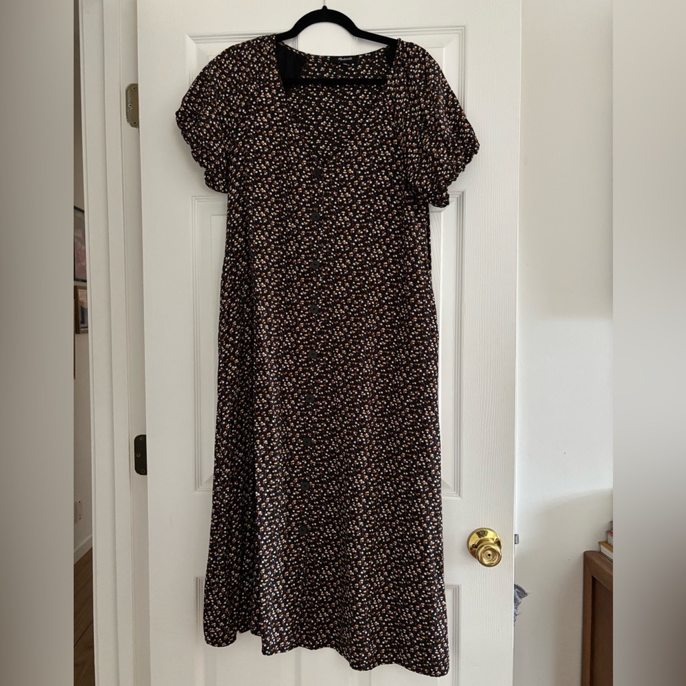 Floral Madewell V-Neck Button Front Dress - Size S